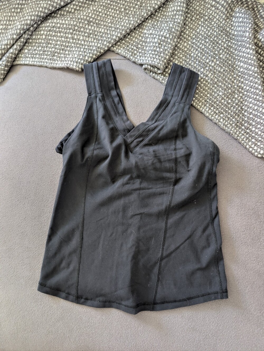 Lululemon Black V-Neck Tank Top - Women's Sleeveless Top